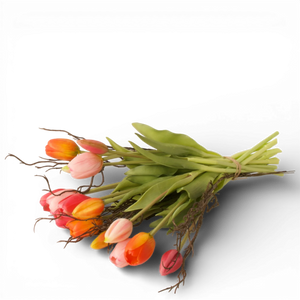 Boeket KunstTulpen in Roze, Pink en Oranje