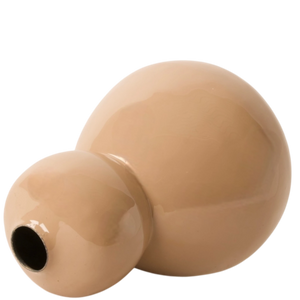 Liggende vaas linea 23cm hoog in de kleur beige - WinQ