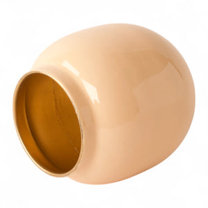 Liggende Bolvormige vaas Zenith 17x17,5cm in Honing kleur - WinQ