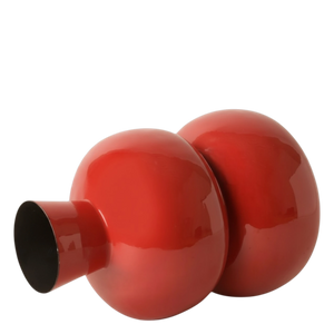 Liggende vaas Nivina rood, moderne decoratieve keramieken vaas voor interieur