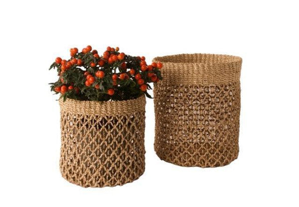 Plantenmand Abaca Naturel 22x23cm - WinQ!