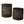 set abaca plantenmand 2 maten in zwart met naturel geknoopt