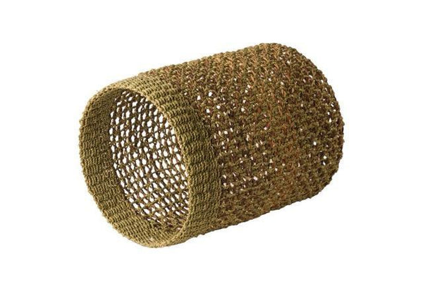mand voor planten gemaakt van abaca 24x31cm in de kleur groen