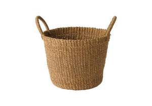 productfoto van Mand Abaca Handvat Naturel 30x25cm