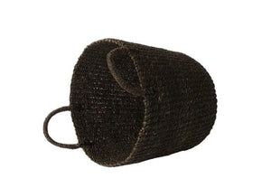 Mand Abaca Handvat Zwart 33x29cm liggend gefotografeerd