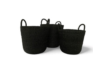 product foto van de 3 maten abaca manden met hengsels