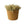 Mand Abaca Handvat Beige 30x25cm met lage plant