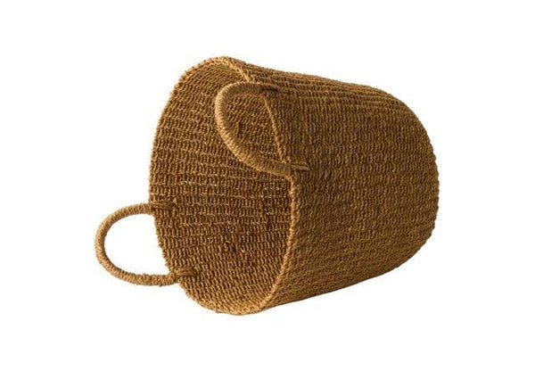 Mand Abaca Handvat Beige 26x20cm liggend gefotografeerd
