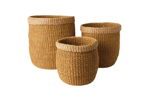 mand abaca in 3 maten in de kleur beige