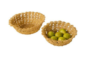 Bowl manden Abaca in verschillende maten in de kleur geel met limoenen