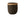 Mand Abaca Zwart Groot 32cm hoog en diameter 31cm