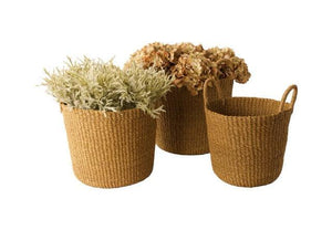 # verschillende maten manden Abaca met hengsels ook voor planten