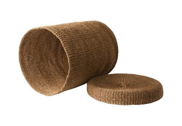 Liggende Abaca mand 35x45cm met daarbij een liggende deksel