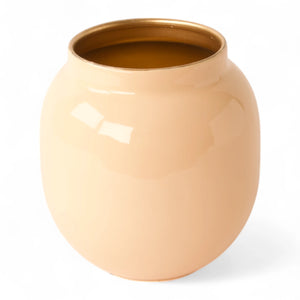 Bolvormige vaas Zenith 17x17,5cm in Honing kleur - WinQ