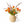 Metalen vaas Bloom in Beige 19x19x20cm met oranje tulpen boeket - WinQ