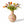 Grote metalen vaas met een print van tulpen in multicolor met een boeket kunsttulpen - WinQ