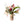 Boeket kunstbloemen gebonden in een roze, pink, paars arrangement bestaande uit diverse kunstbloemen, waaronder Ranonkel, scabiosa en Asparagus. Geheel gepresenteerd op een metalen hoogglans vaas met bloemmotief