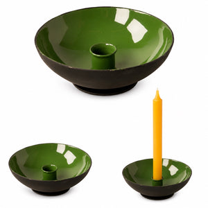 3 posities van de Ariska kandelaar metaal 13x13cm Groen - WinQ