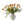 kunstboeket van 24 tulpen(42cm)  in de kleuren oranje en roze in een glasvaas - WinQ