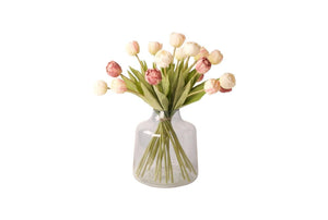 productfoto van boeket kunsttulpen in mauve roze en wit -WinQ