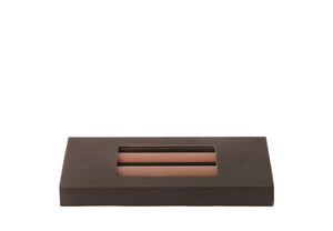 liggend  zwarte doos dinerkaarsen 4 stuks stone