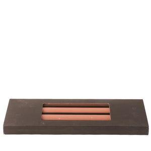 zwart doosje met diner kaarsen 2,1x28cm in kleur nut