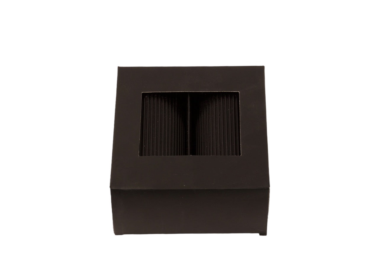 Stoepkaars met ribbel structuur 7x15cm zwart productfoto