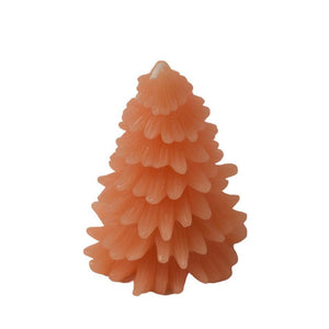 Kerstboom kaars 6x12cm in de kleur nut