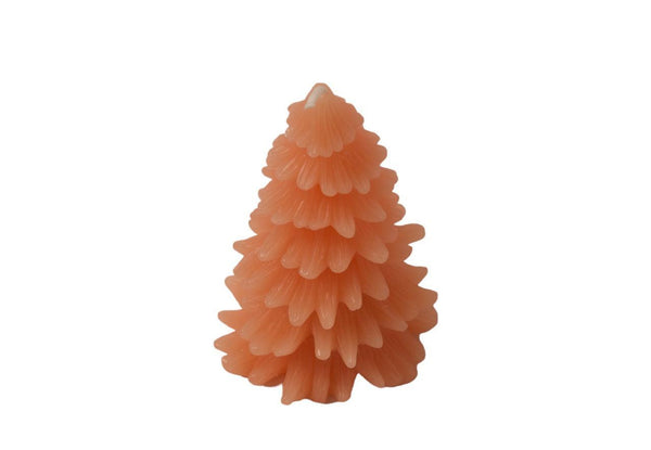 Kerstboom kaars 6x12cm in de kleur nut