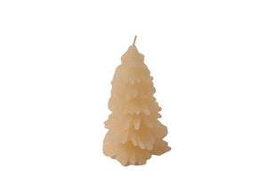 Kaars Model kerstboom 6x12cm in off White 