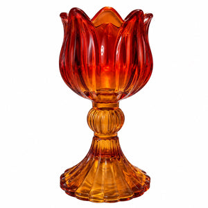 Set kandelaren in Oranje en Amber S/3