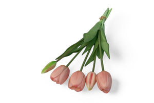% liggende realtouch kunsttulpen in de kleur roze-WinQ