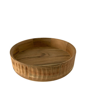 fruitschaal acaciahout diameter 25cm  foto van bovenkant