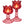 Set van 2 glaskandelaren op voet 14 en 21,5cm hoog in rood en pink - WInq