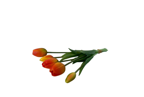 bosje met 4 kunsttulpen in oranje - WinQ