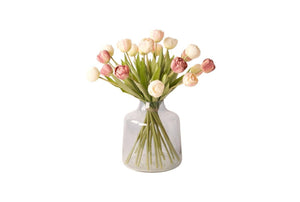 productfoto van boeket kunsttulpen in mauve roze en wit -WinQ