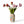 Kunsttulpen op een vaas met tulpenprint in blauw rood groen - WinQ