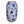 Metalen vaas met een delfts blauwe bloemenprint en goudkleur accenten  -WinQ