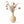 metalen vaas emaille beige 26x40cm met losse takken kunstbloemen- WinQ