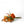 Liggend Veldboeket kunstbloe menin terra en oranje met diverse bloemen Hamamelis bruin,Bestak Terra, Gloriosia Oranje, Malva Oranje, Tulp Parrot Oranje , Allium Terra, Varenblad - WinQ