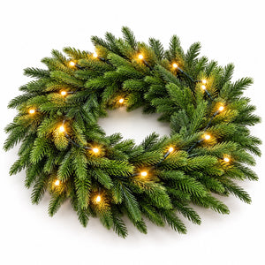 kerstkrans groen met verlichting -WinQ