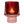 Waxinelichthouder glas donkerrood pink 8x10,5 cm op decoratieve glazen voet met brandende waxine- WinQ