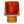 Waxinelichthouder glas oranje en amber 8x10,5 cm op decoratieve glazen voet - WinQ