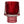 Waxinelichthouder glas 2 kleuren rood 8x10,5 cm op decoratieve glazen voet - WinQ