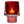 Waxinelichthouder glas 2 kleuren rood 8x10,5 cm op decoratieve glazen voet met waxine - WinQ