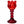 Hoge glazen waxinelichthouder op voet rood en donkerrode voet 7x20,5 cm - WinQ