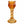 Hoge glazen waxinelichthouder op voet amber en gele voet 7x20,5 cm - WinQ

