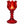 Hoge glazen waxinelichthouder op voet rood met donkerrode voet 7x20,5 cm met brandende waxine - WinQ

