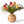 10 stuks zijden tulpen met steellengte van 60cm in oranje, rood, roze, geel en paars afgewerkt met groen van gras en olijftakken op een vaas met bloemdecor-WinQ