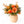 Gebonden zomers boeket kunstbloemen in oranje met onder andere Papaver en Dahlia op een vaas - WinQ